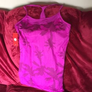Pure Barre pink work out top
